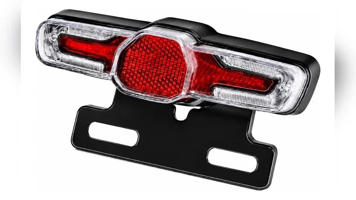 Lanterna traseira LED vermelha Sofel com suporte preto