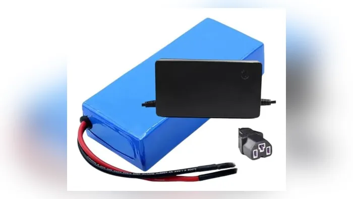 Pack de bateria de bicicleta elétrica de lítio de 48 V e 20 Ah com carregador de três pinos