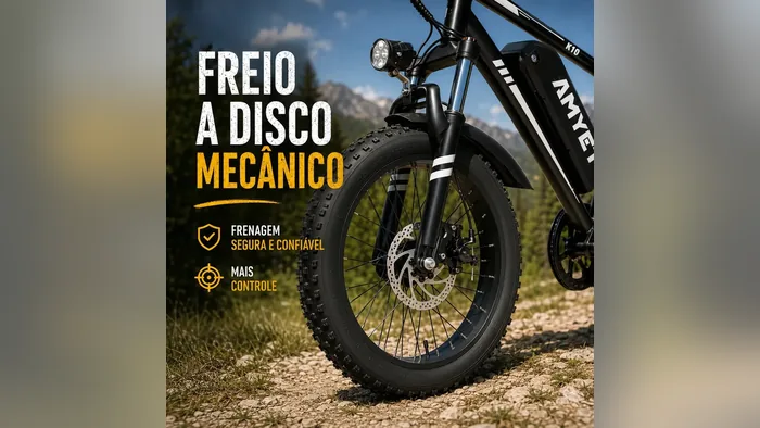 Freio a disco mecânico da Amyet K10