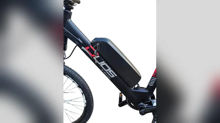 Bateria no quadro da Wind Bikes City