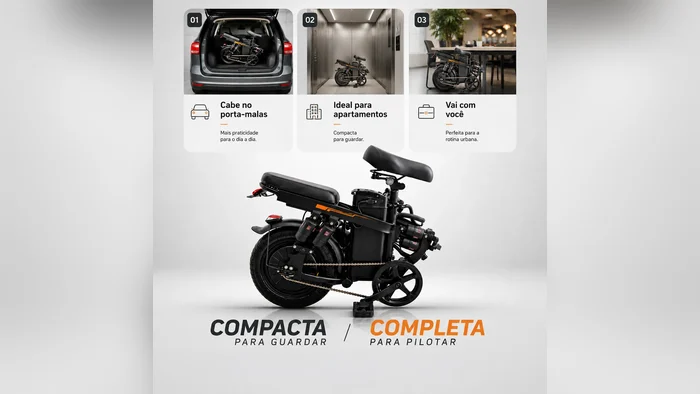Bikelete Yala no porta-malas, elevador e escritório, foto 4 de 6