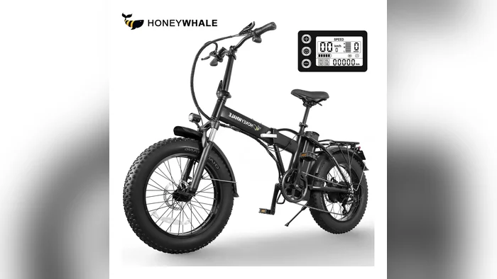 Honeywhale F6 Pro-S preta dobrável com pneu largo, foto 1 de 6