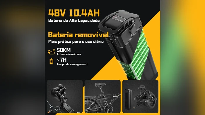 Bateria removível de 48 V e 10,4 Ah da F6 Pro-S, foto 4 de 6