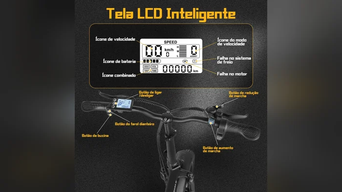 Tela LCD e comandos do guidão da F6 Pro-S, foto 6 de 6