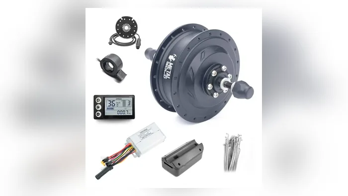 Kit de 350 W da Metal Gold com motor de cubo traseiro, display, controladora e acelerador