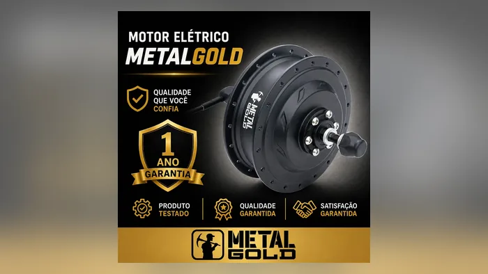Selo de garantia de um ano do motor Metal Gold