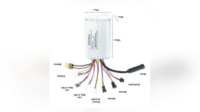 Diagrama de ligação da controladora de 48 V e 22 A