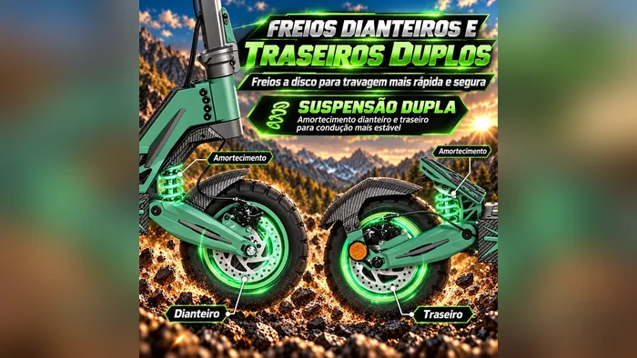 Tela LCD inteligente do patinete elétrico G2 Pro com modos de marcha