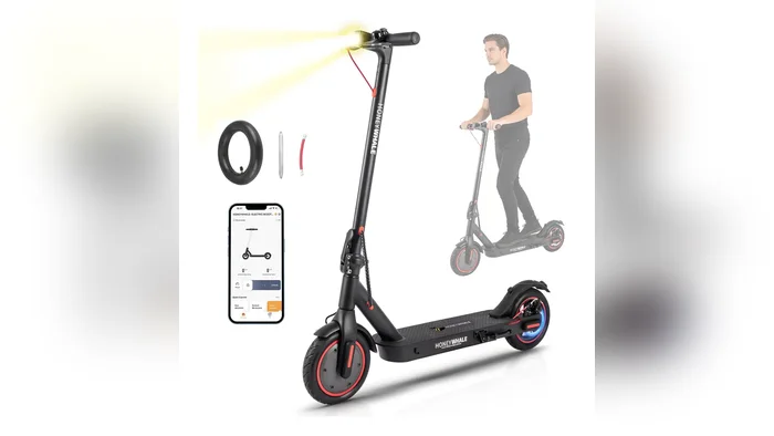 Patinete elétrico adulto M2 Pro com motor traseiro e farol dianteiro