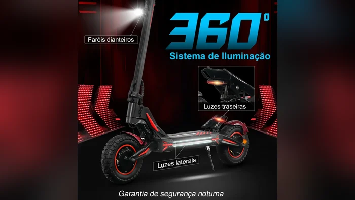 Sistema de iluminação 360 graus da Honeywhale G4 Max