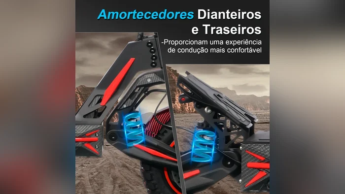 Amortecedores dianteiros e traseiros da Honeywhale G4 Max